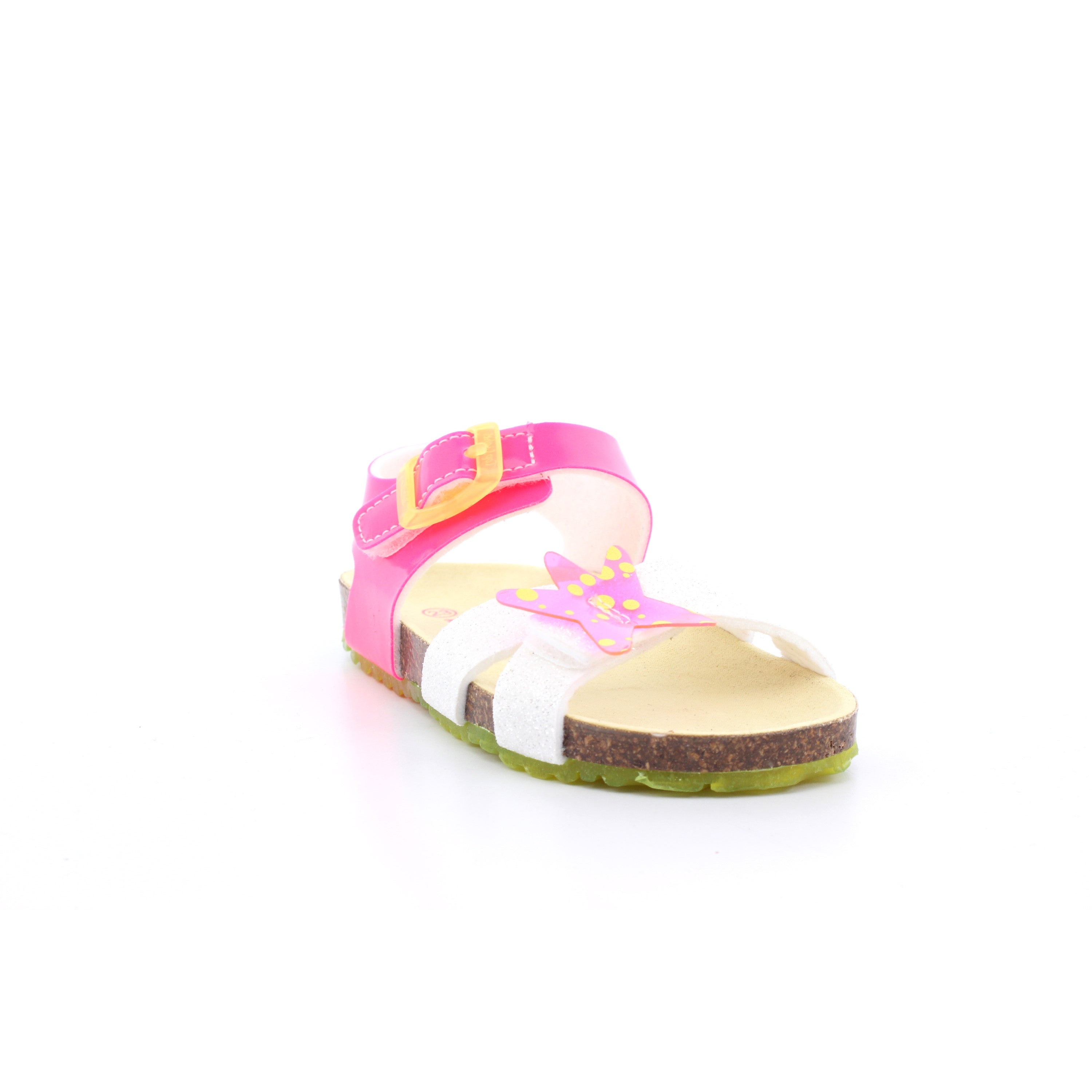 SANDALIA BIO TWIN MAT FUCSIA Y BLANCO