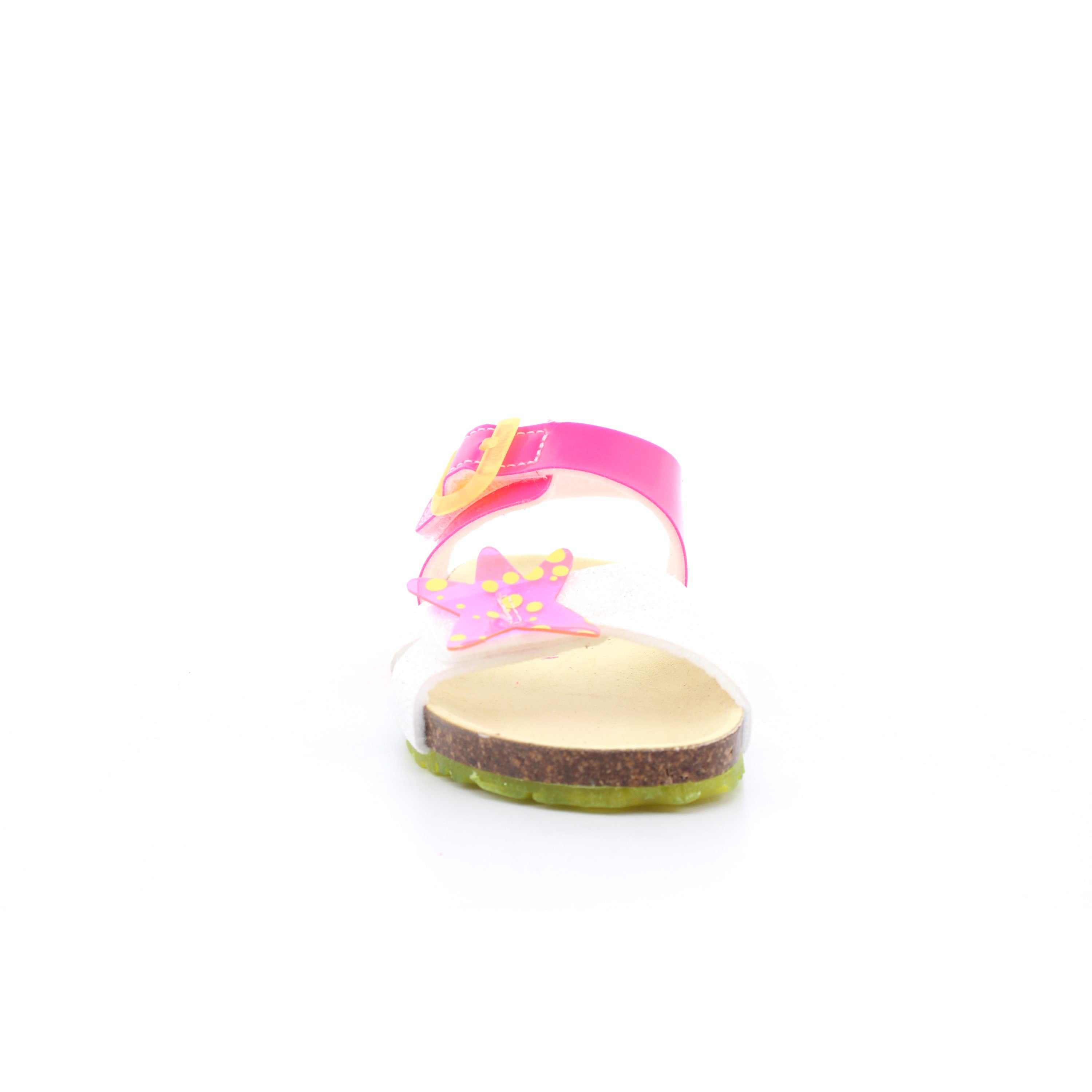 SANDALIA BIO TWIN MAT FUCSIA Y BLANCO