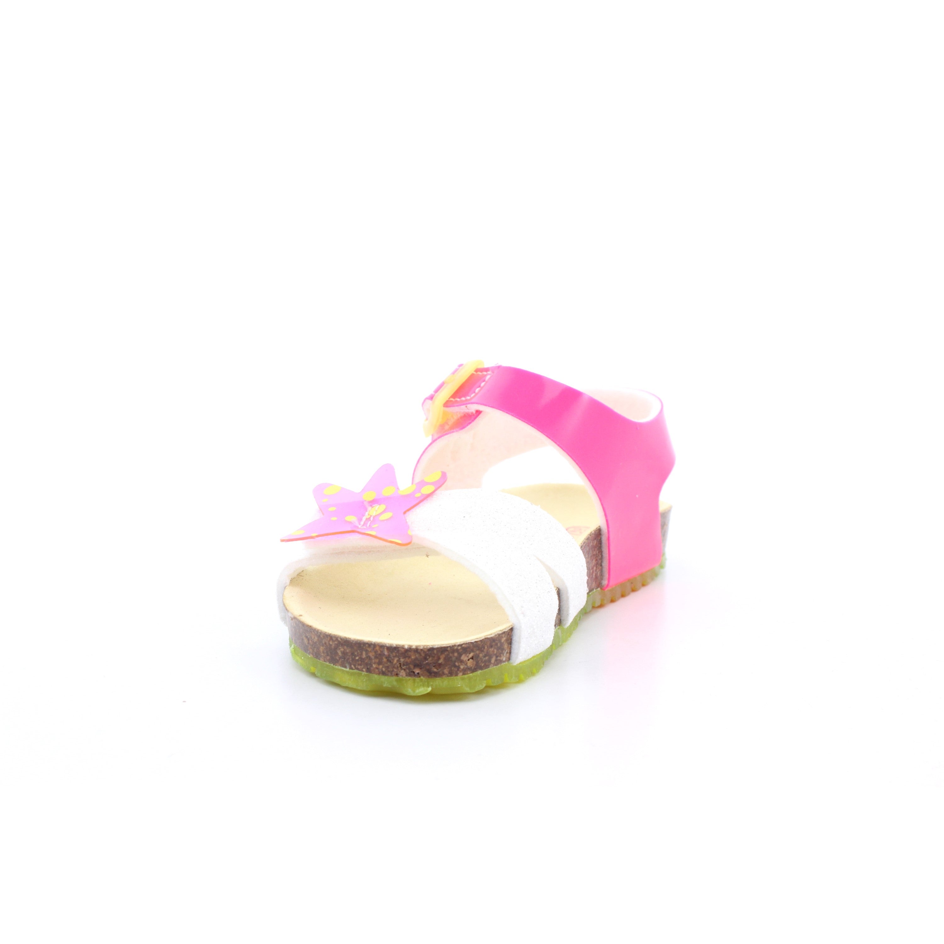 SANDALIA BIO TWIN MAT FUCSIA Y BLANCO