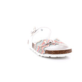 SANDALO VERNICE + GLITTER BIANCO/MULTICOLOR