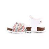 SANDALO VERNICE + GLITTER BIANCO/MULTICOLOR
