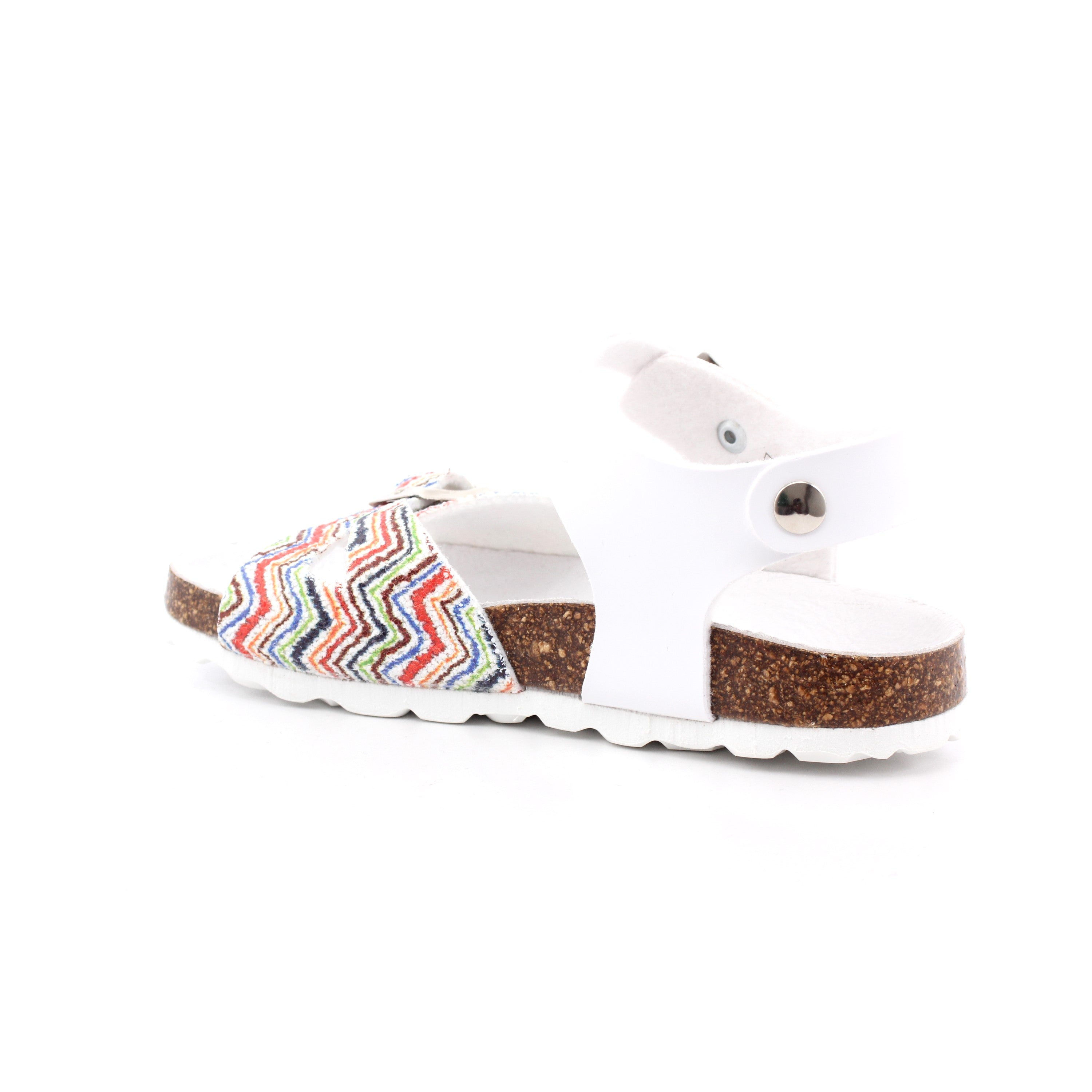 SANDALO VERNICE + GLITTER BIANCO/MULTICOLOR