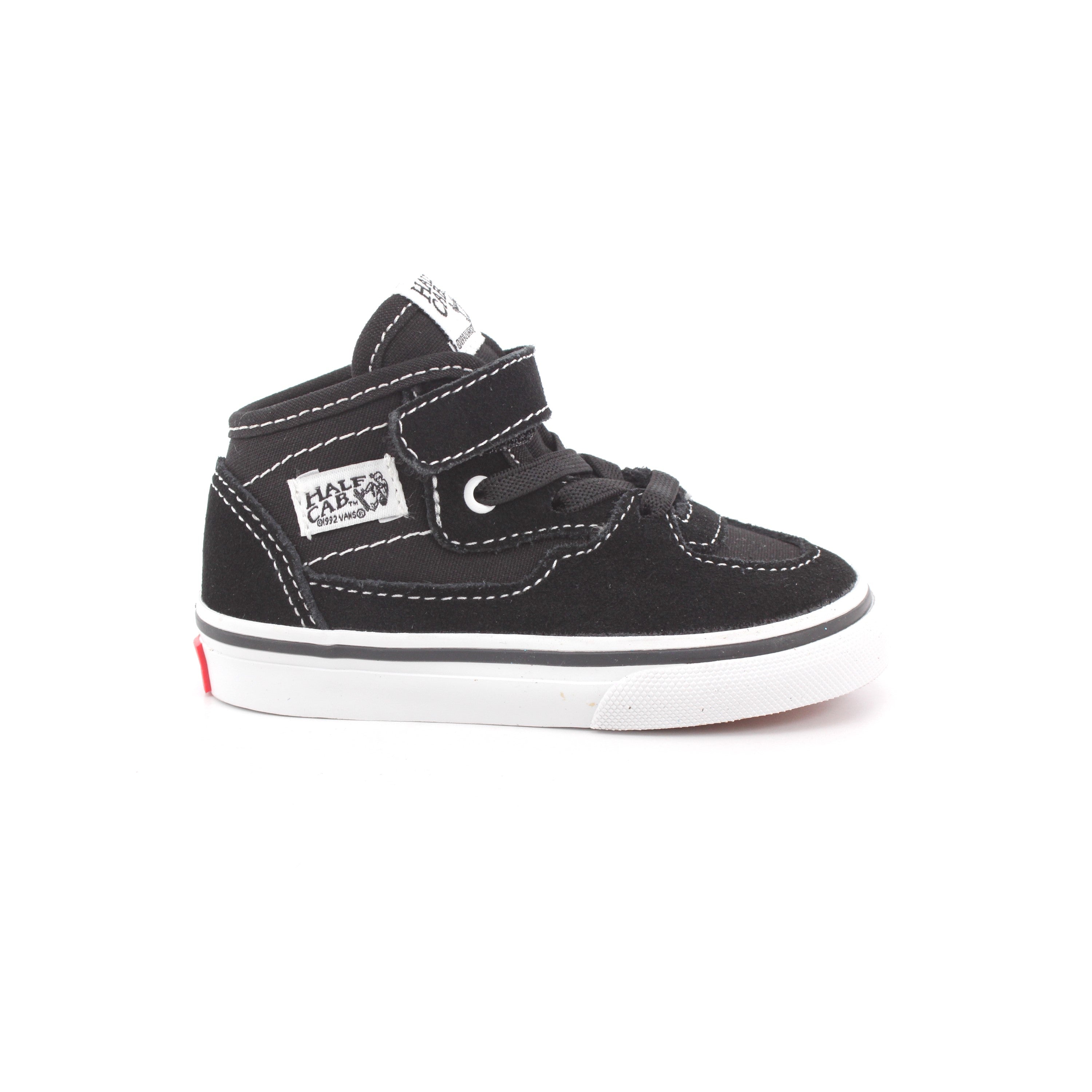 HALF CAB DECON ELASTIC LACE SUEDE BLACK/WHITE