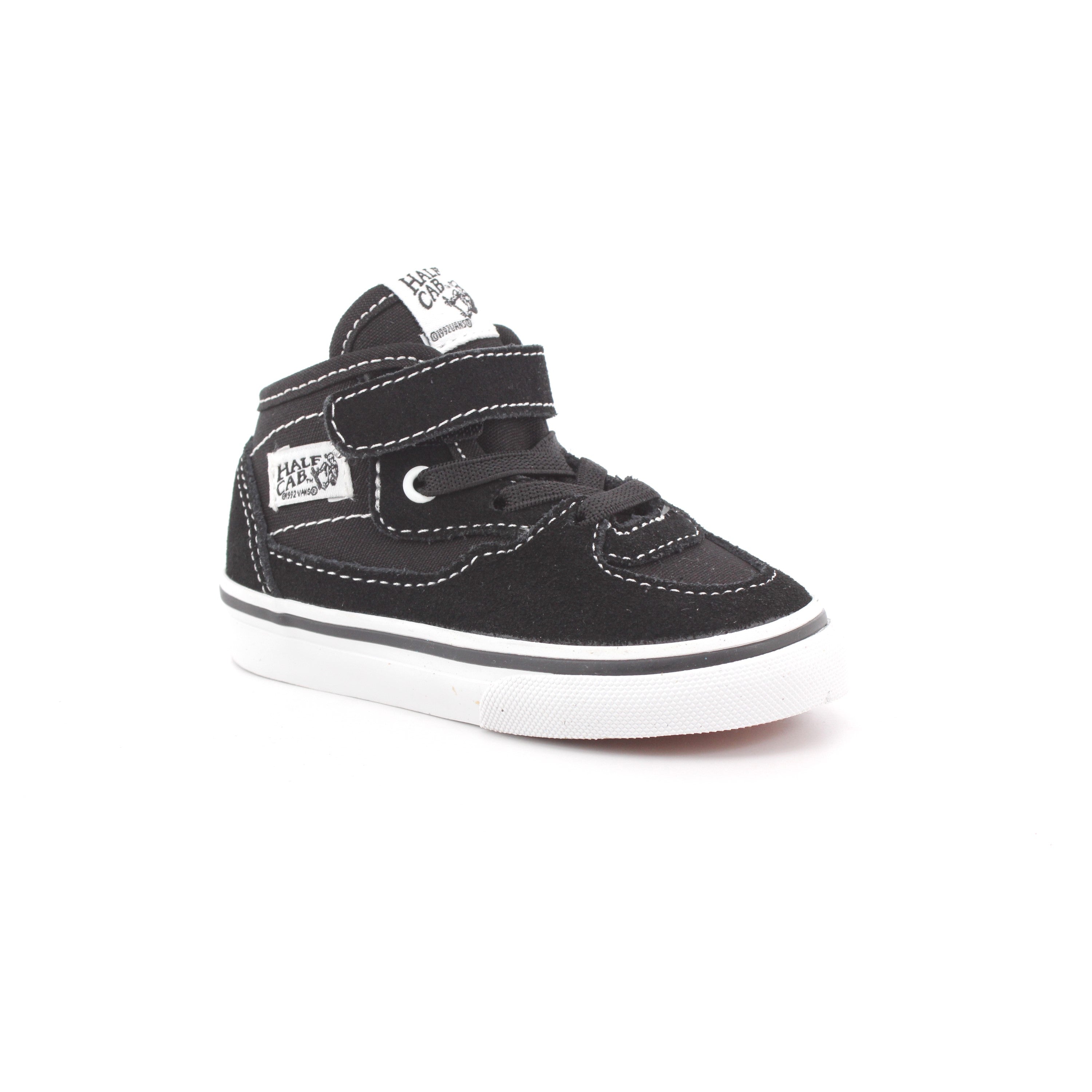 HALF CAB DECON ELASTIC LACE SUEDE BLACK/WHITE