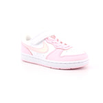 NIKE COURT BOROUGH LOW RECRAFT BIANCO/PINK FOAM