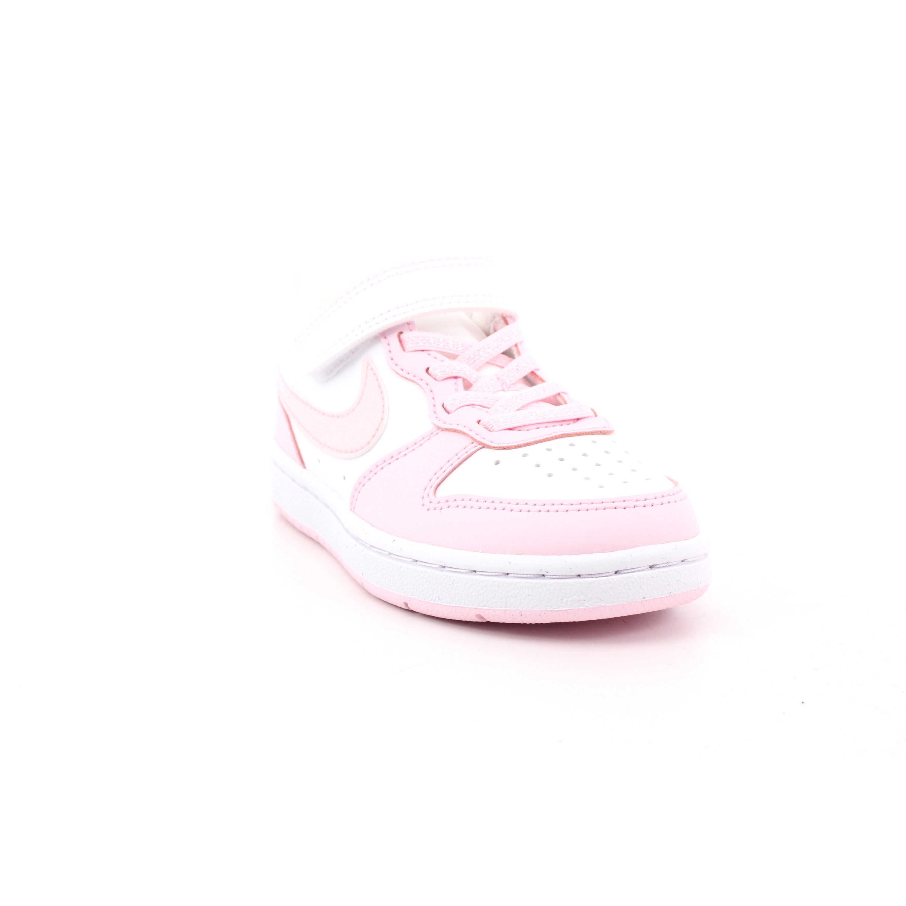 NIKE COURT BOROUGH LOW RECRAFT BIANCO/PINK FOAM