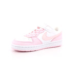 NIKE COURT BOROUGH LOW RECRAFT BIANCO/PINK FOAM