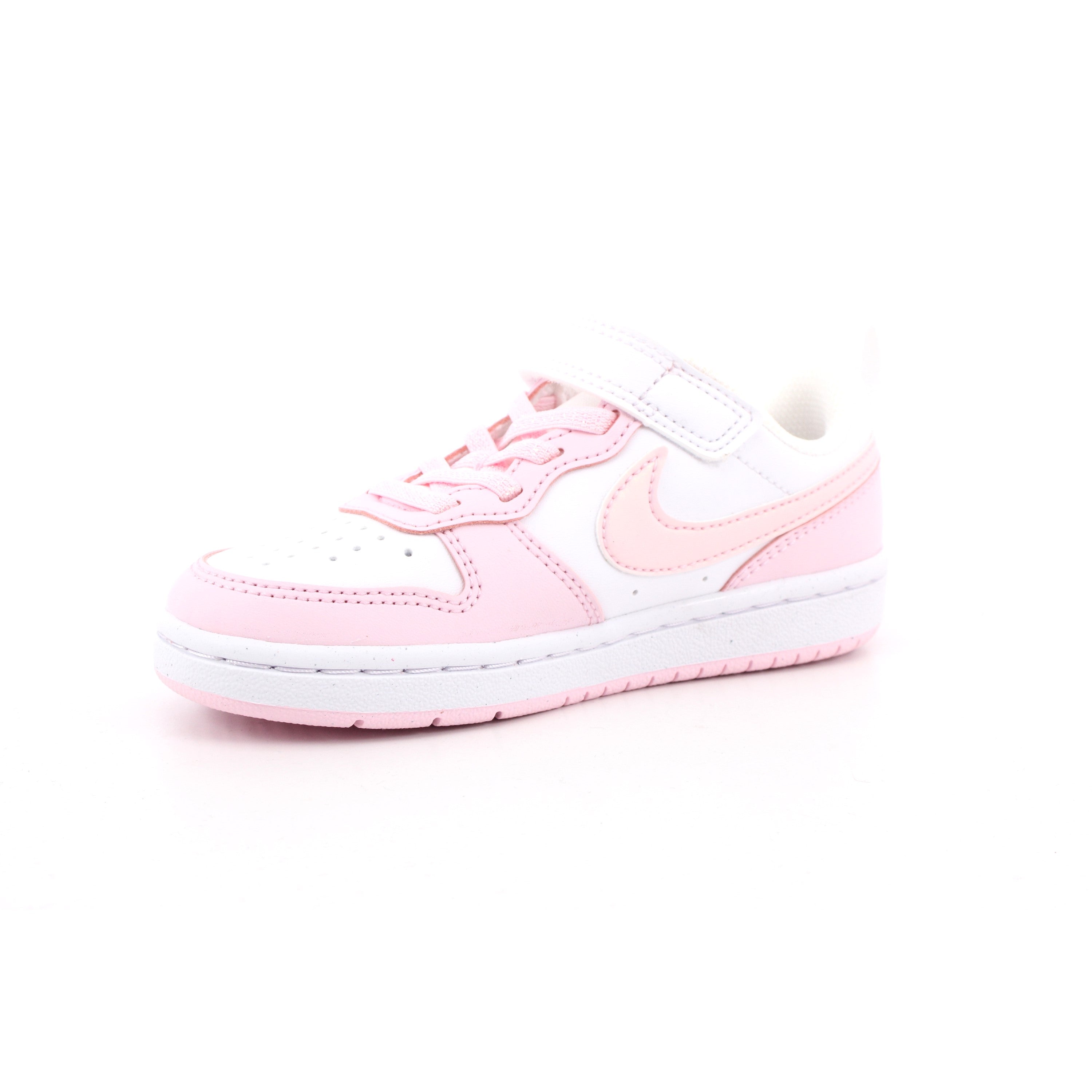 NIKE COURT BOROUGH LOW RECRAFT BIANCO/PINK FOAM