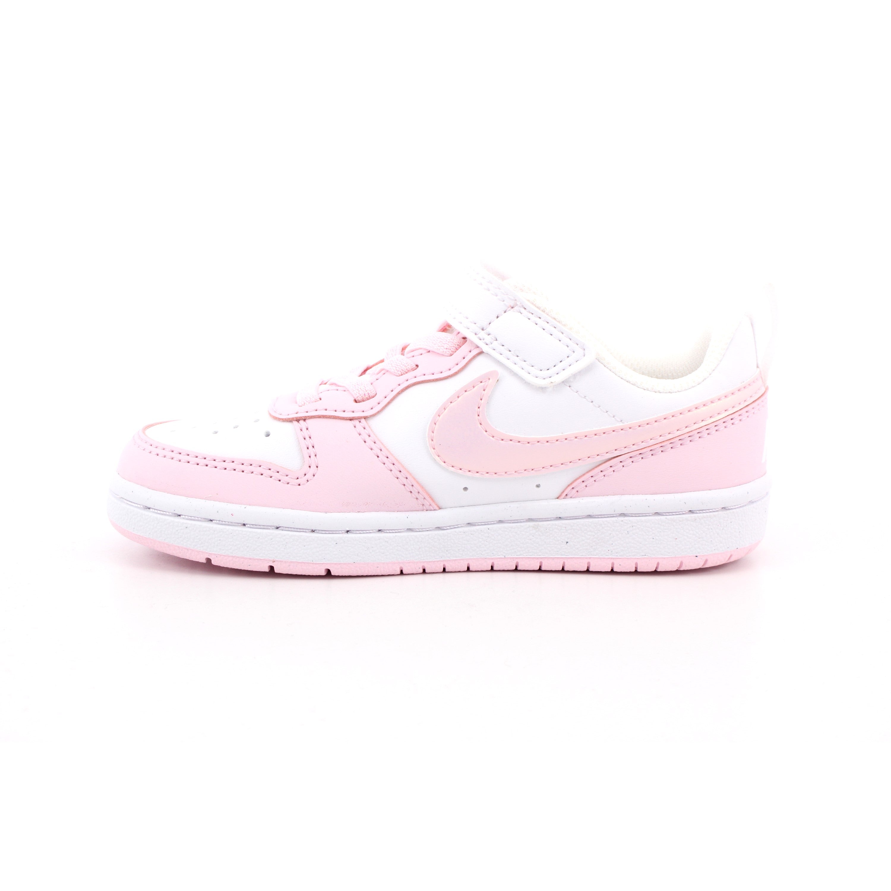 NIKE COURT BOROUGH LOW RECRAFT BIANCO/PINK FOAM