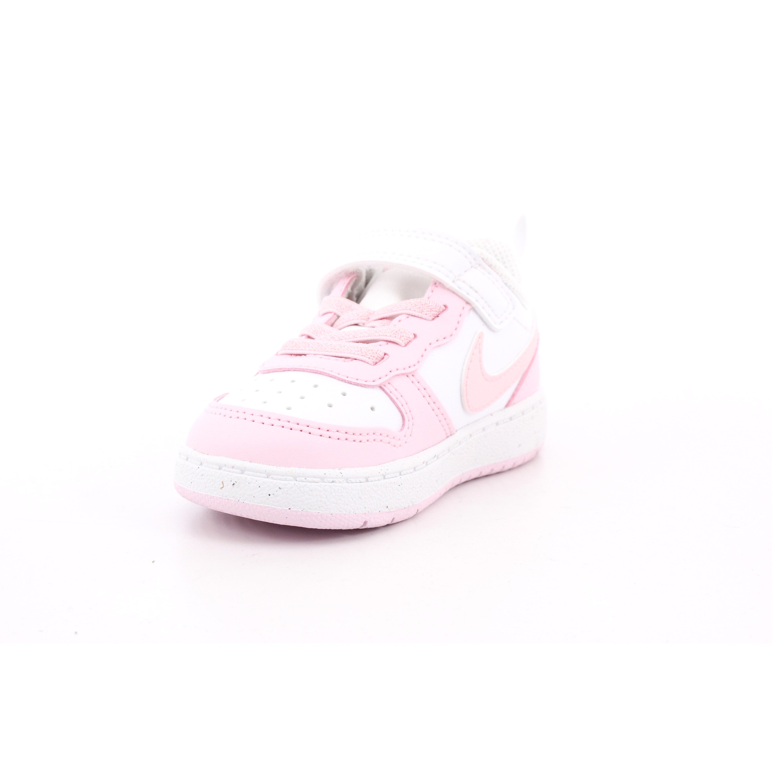 NIKE COURT BOROUGH LOW RECRAFT TD BIANCO/PINK FOAM