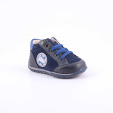 SCARPA ALLACCIATA BLU PELLE