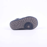 SCARPA ALLACCIATA BLU PELLE