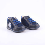 SCARPA ALLACCIATA BLU PELLE