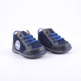 SCARPA ALLACCIATA BLU PELLE