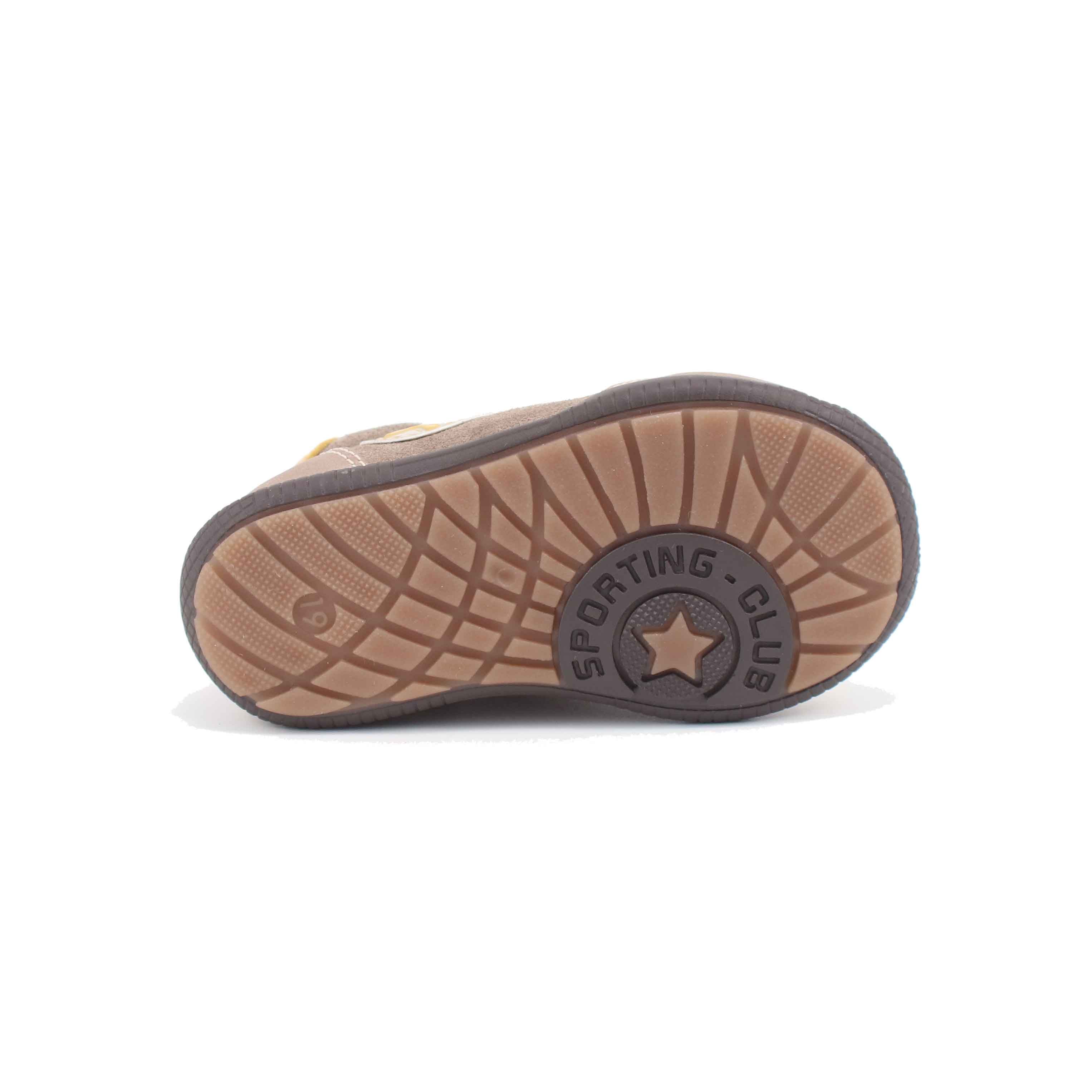 SCARPA ALLACCIATA TAUPE PELLE