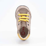SCARPA ALLACCIATA TAUPE PELLE