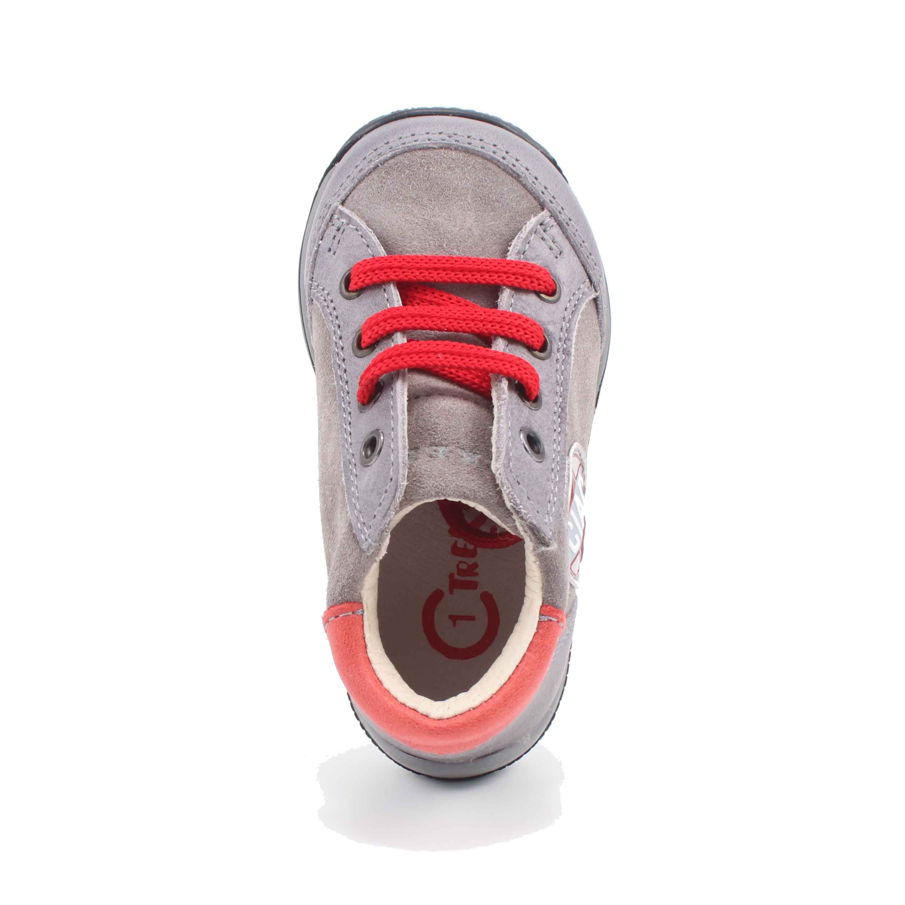 SCARPA ALLACCIATA GRIGIO PELLE