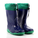 STIVALE PIOGGIA BLU GOMMA CON COLLARINO