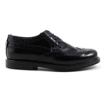 SCARPA BASSA LACCI ABRASIVATO NERO