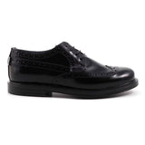 SCARPA BASSA LACCI ABRASIVATO NERO