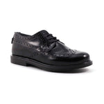 SCARPA BASSA LACCI ABRASIVATO NERO