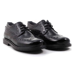 SCARPA BASSA LACCI ABRASIVATO NERO