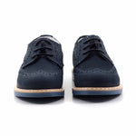SCARPA BASSA LACCI MASCHIO BLU