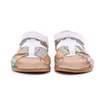 SANDALO FEMMINA VELCRO BIANCO