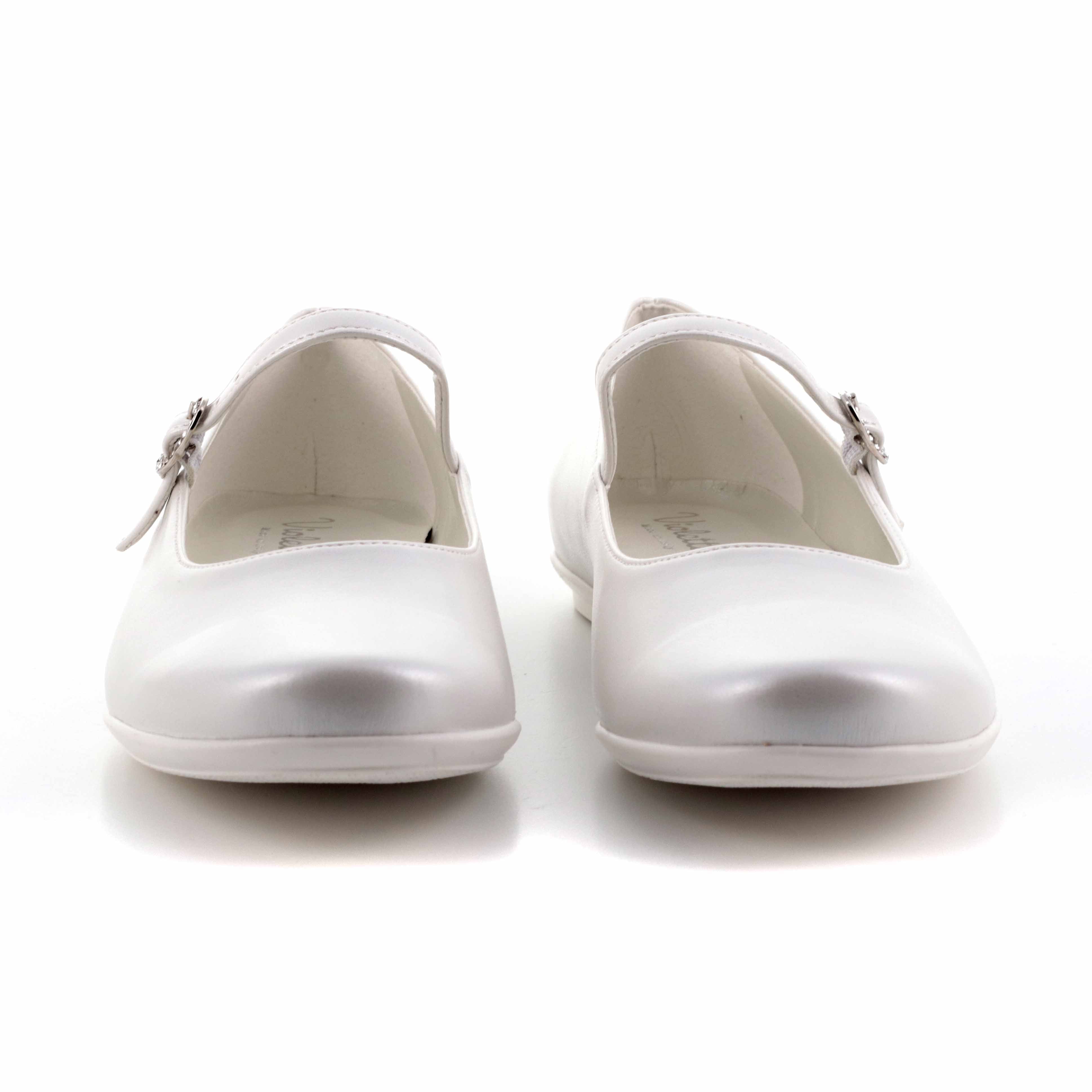PERLATO BIANCO SINTETICO + FIBBIA STRASS