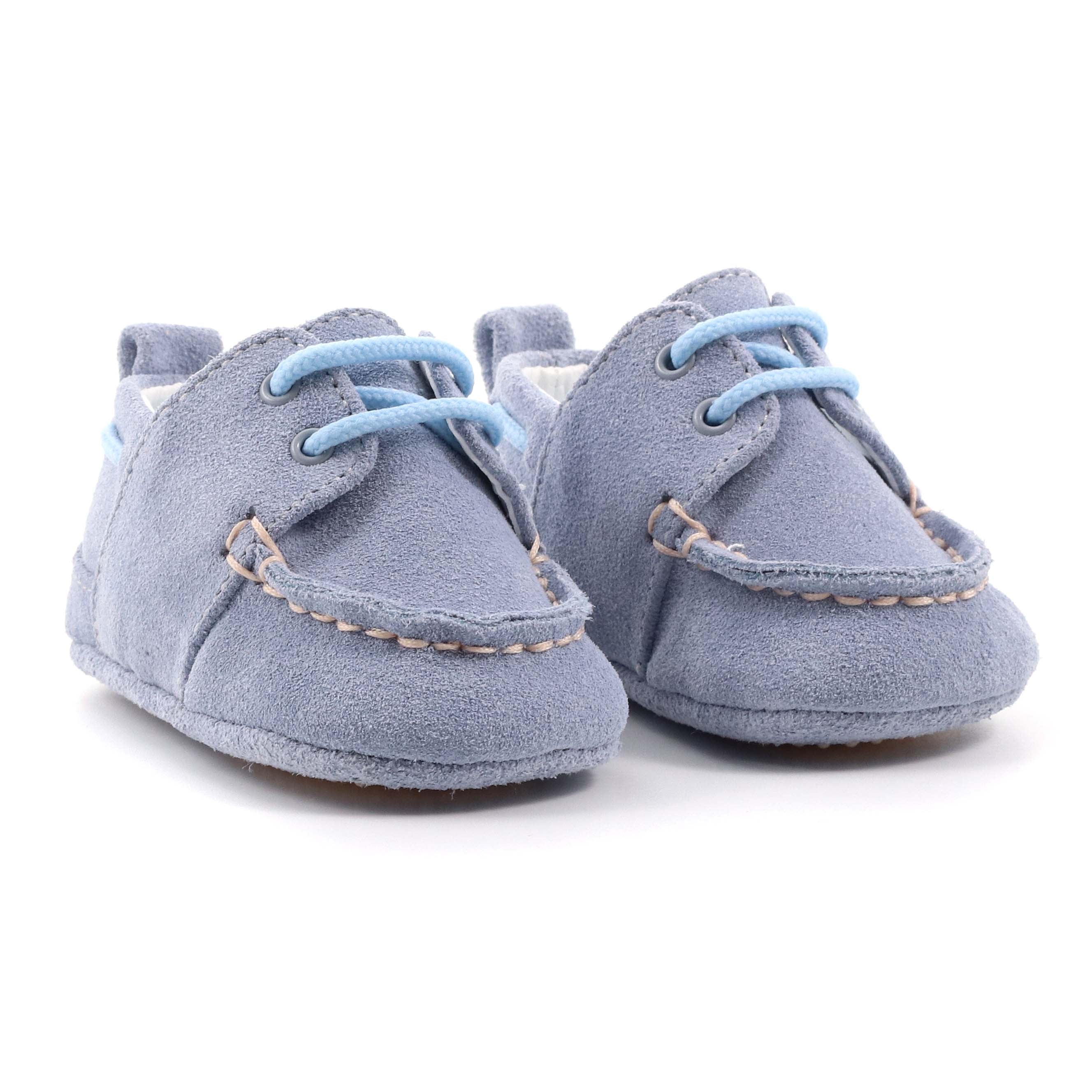 SCARPETTE IN PELLE CELESTE 40