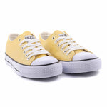 SNEAKER LACCI IN TELA GLITTER GIALLO