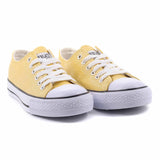 SNEAKER LACCI IN TELA GLITTER GIALLO