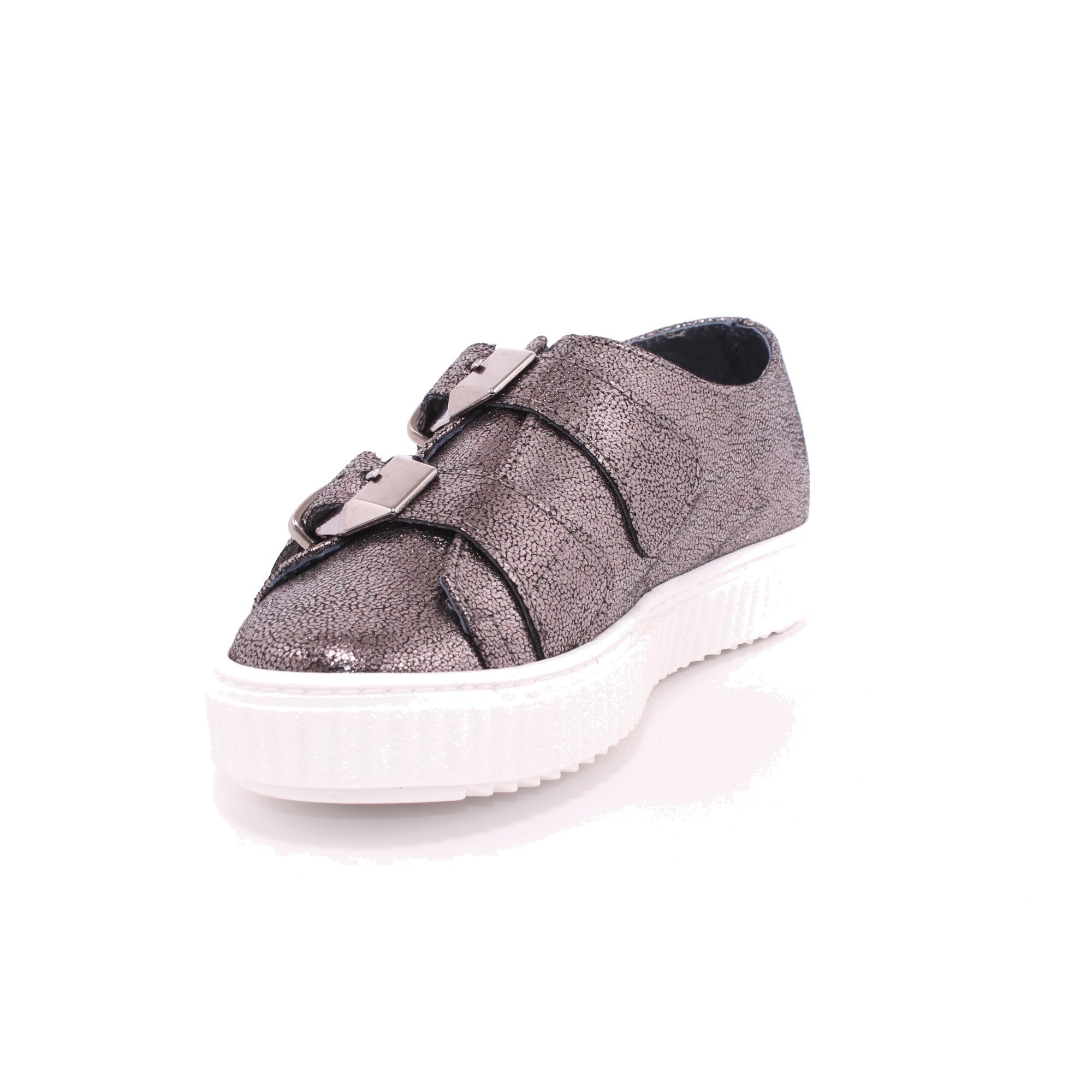 SCARPA DUE FIBBIE NERO