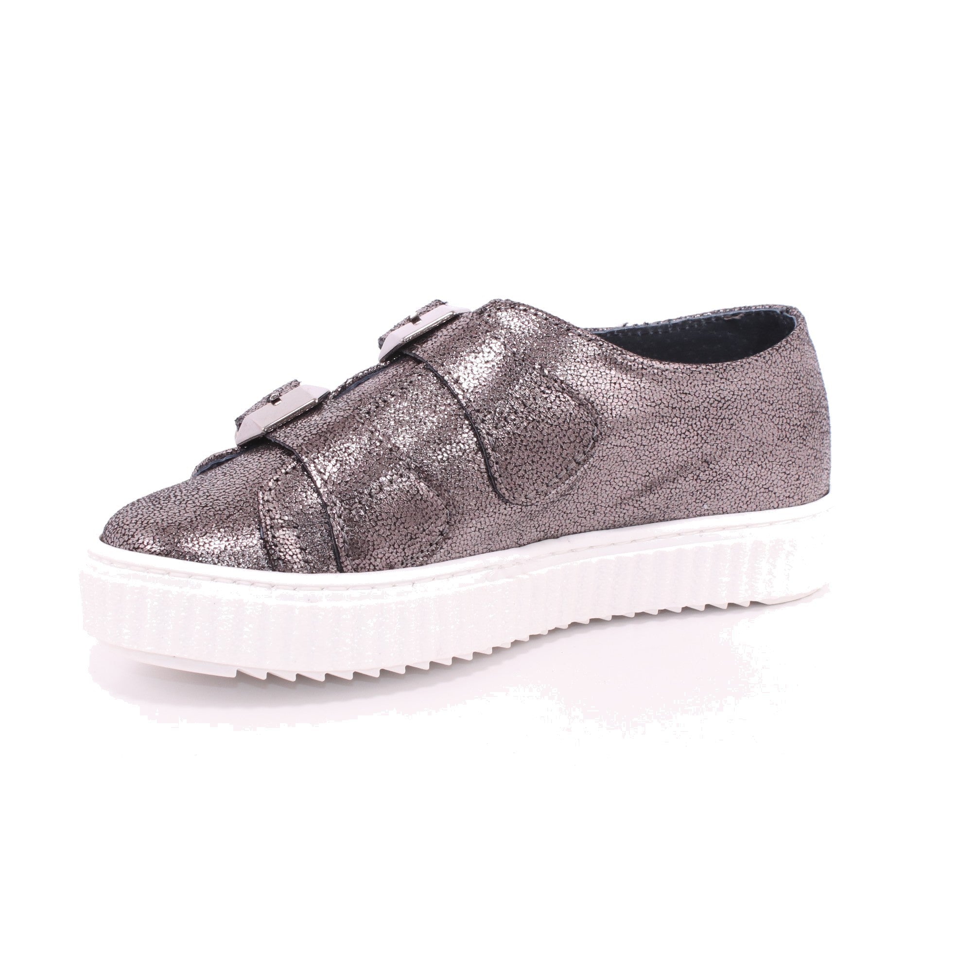 SCARPA DUE FIBBIE NERO