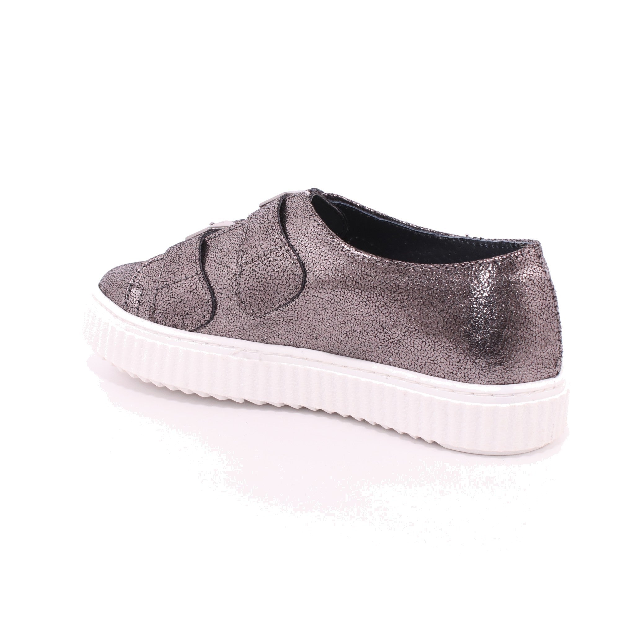 SCARPA DUE FIBBIE NERO
