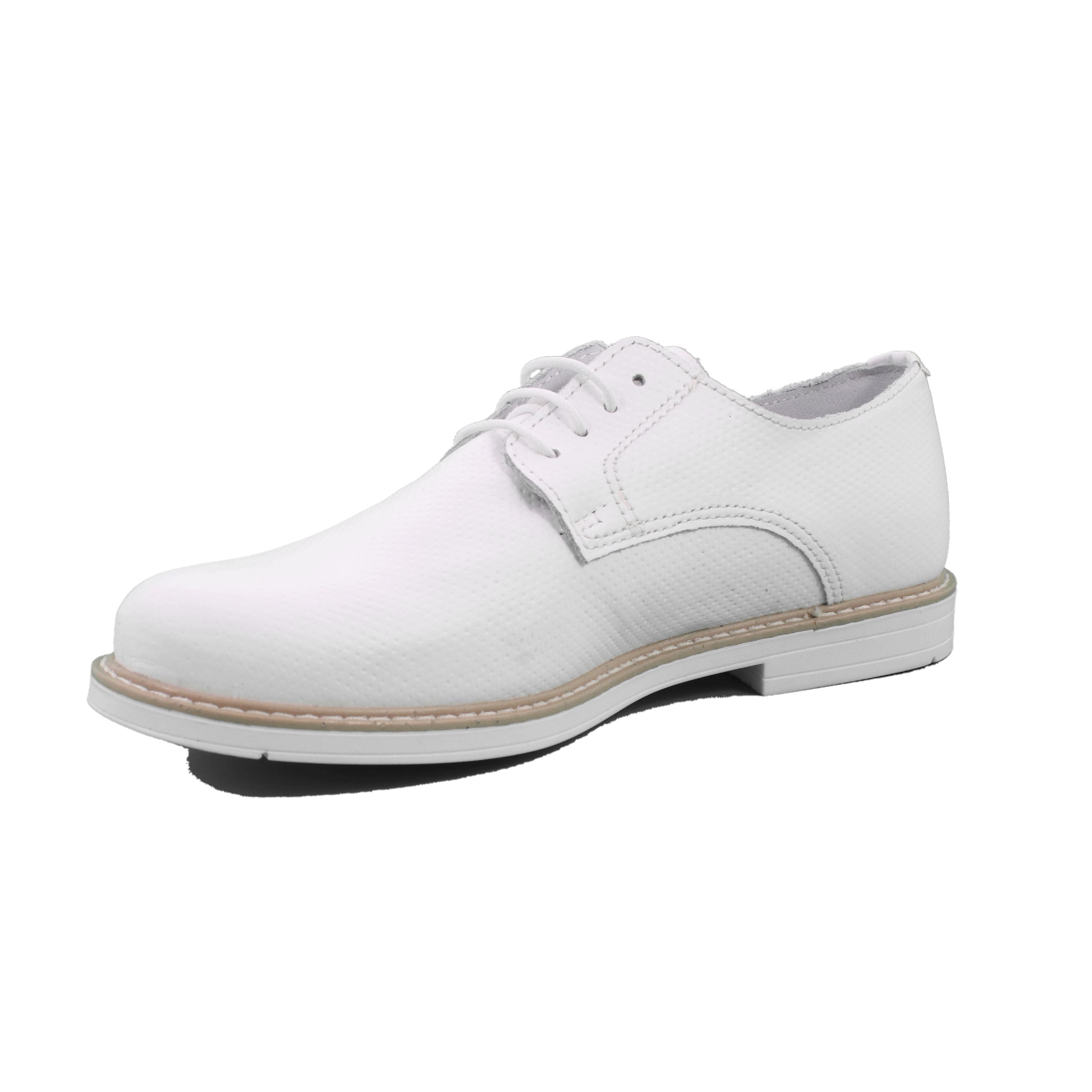 SCARPA BASSA LACCI MASCHIO BIANCO