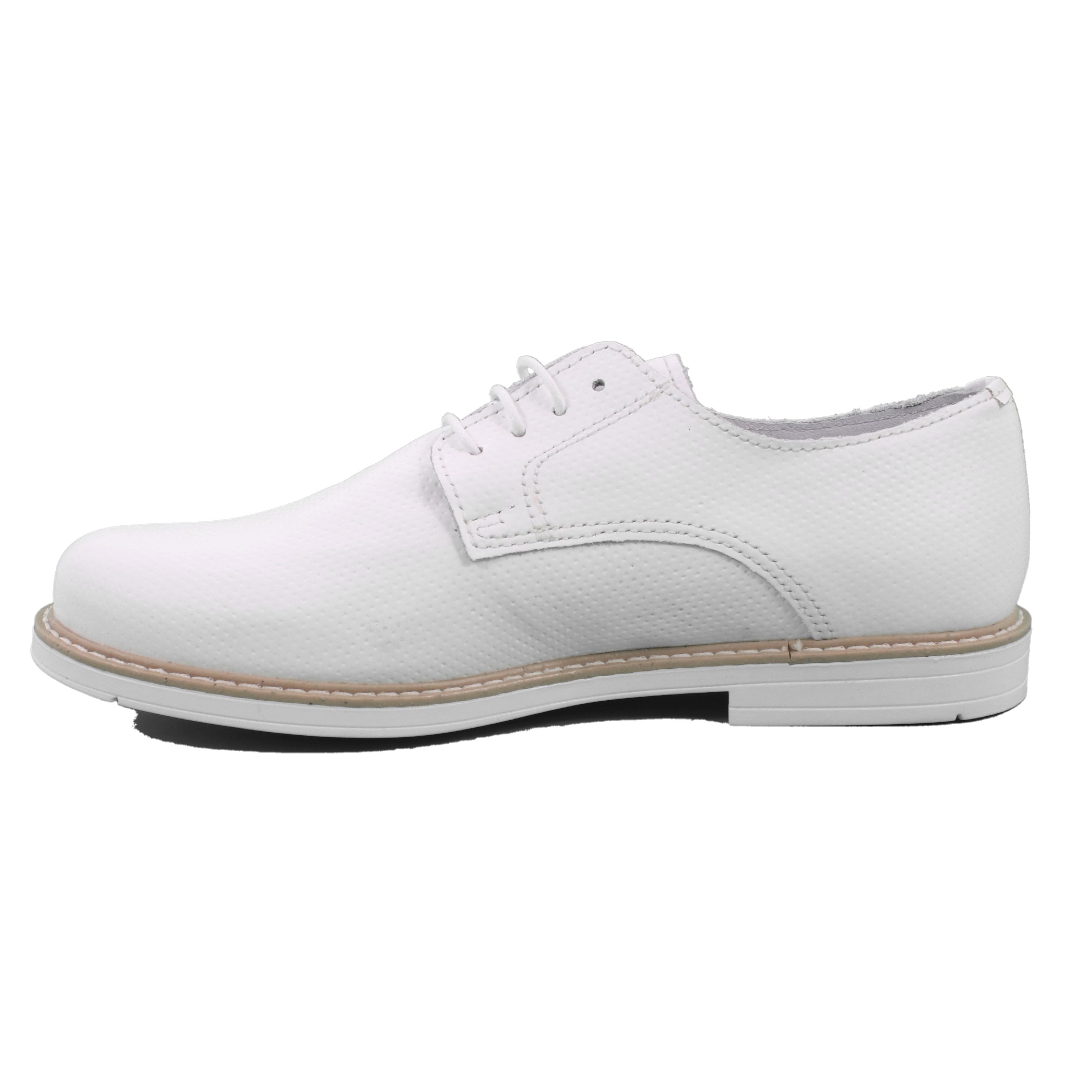 SCARPA BASSA LACCI MASCHIO BIANCO