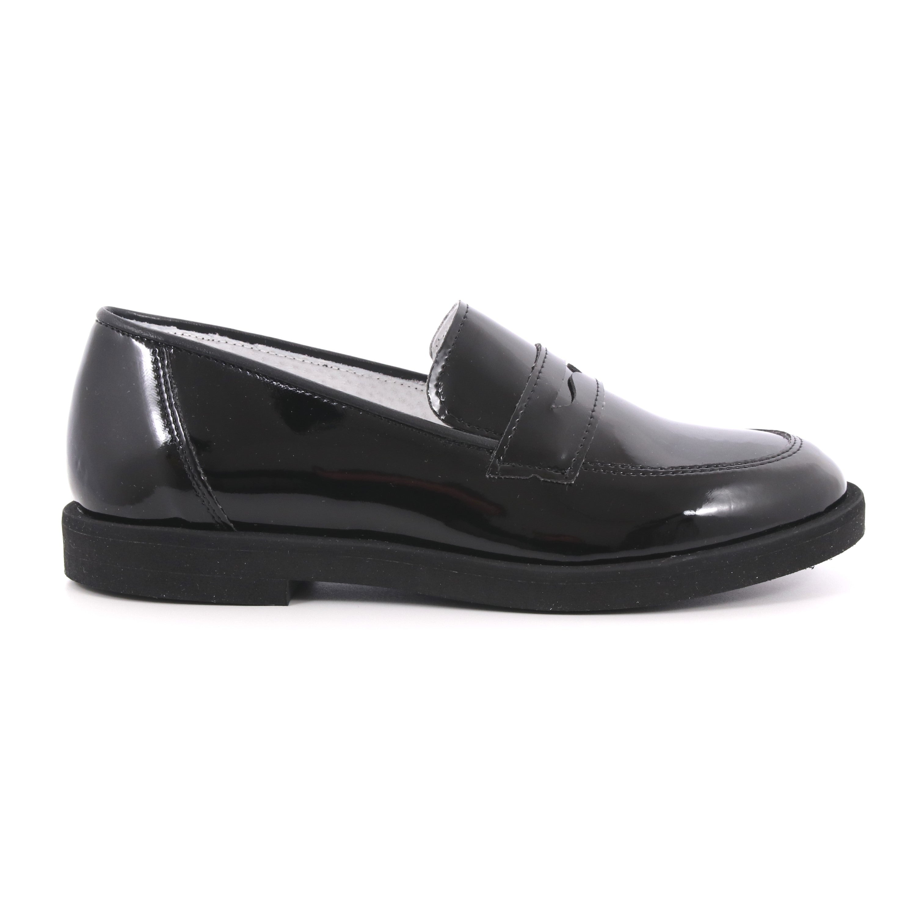 MOCASSINO NERO VERNICE