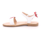 SANDALO BABY PELLE BIANCO ROSSO FI TINTA