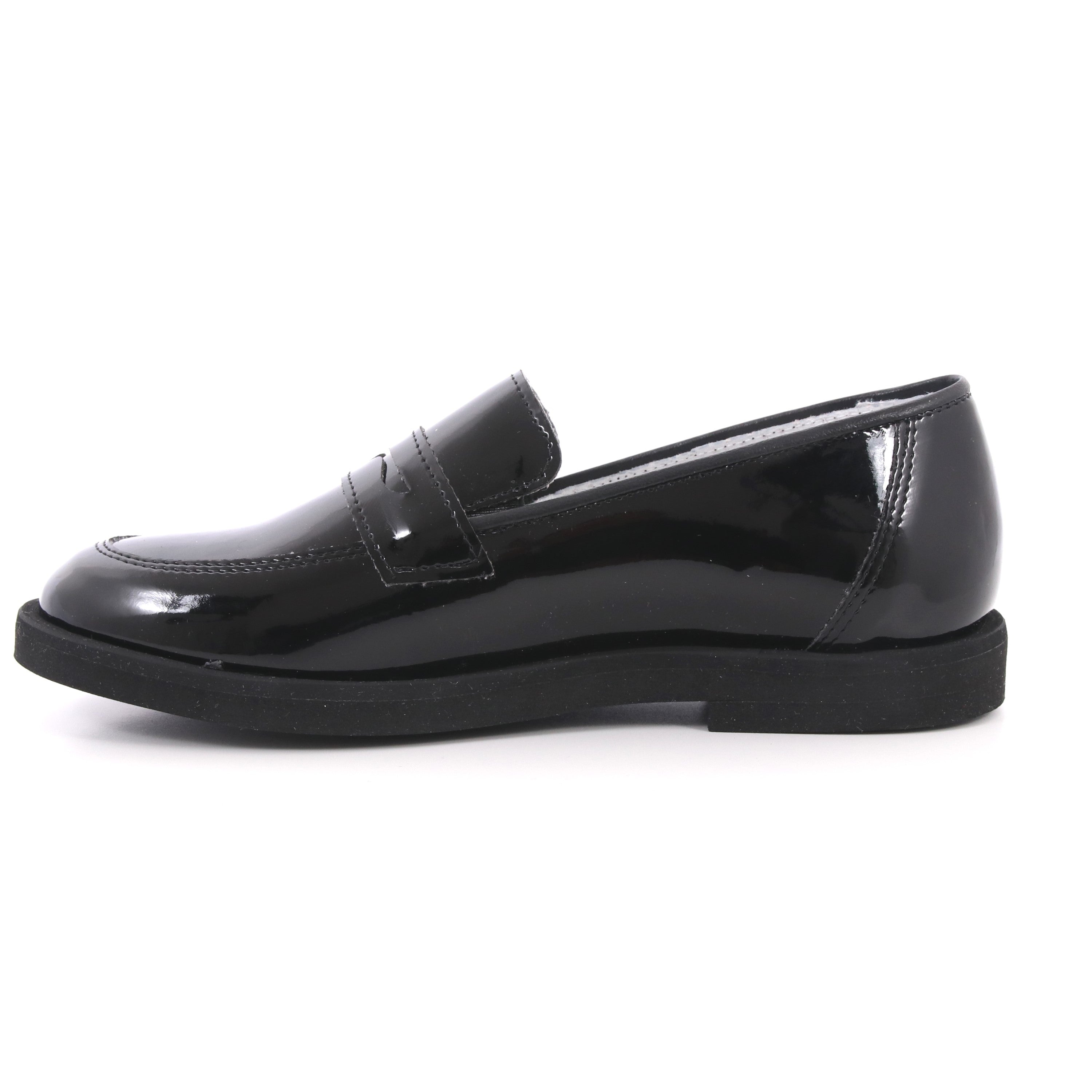 MOCASSINO NERO VERNICE