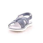 SANDALO VELCRO MASCHIO SBIANCATO BLU
