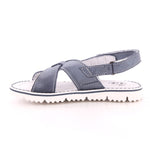 SANDALO VELCRO MASCHIO SBIANCATO BLU