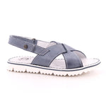 SANDALO VELCRO MASCHIO SBIANCATO BLU