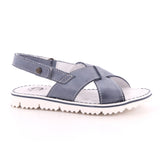 SANDALO VELCRO MASCHIO SBIANCATO BLU