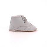 SCARPETTE IN PELLE INGLESINA GRIGIO