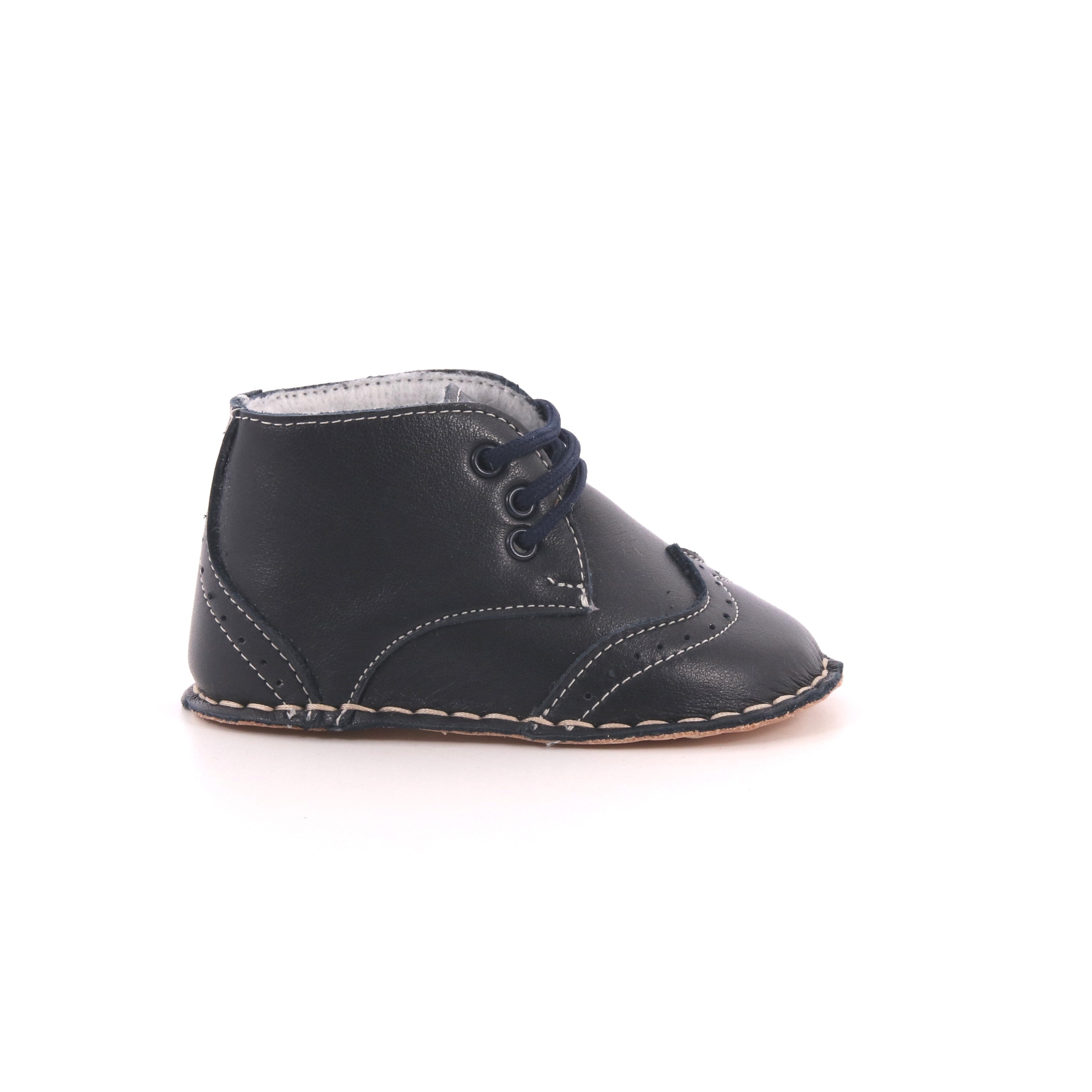 SCARPETTE IN PELLE INGLESINA BLU