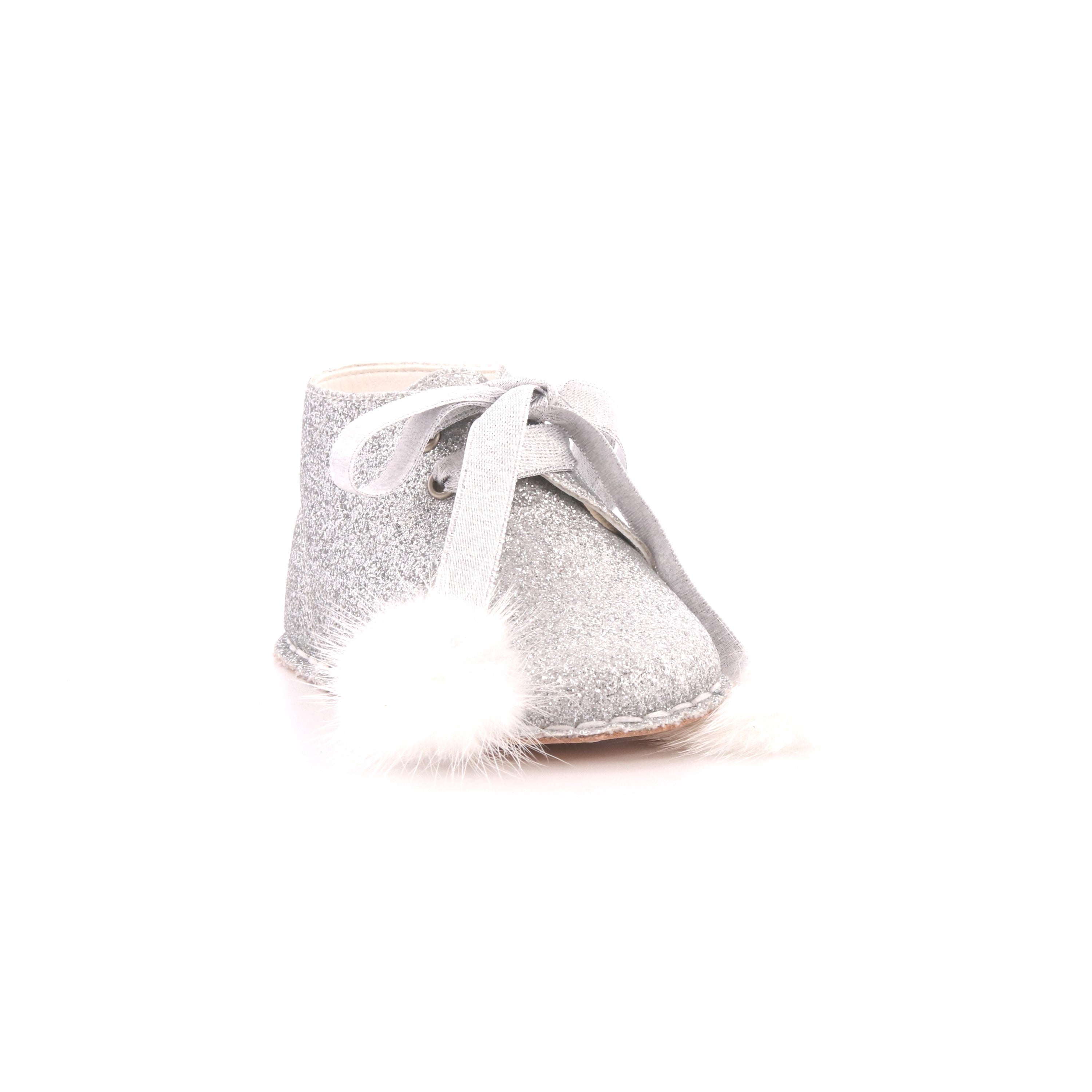 SCARPETTE IN PELLE ARGENTO