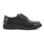 SCARPA ALLACCIATA VERNICE NERO