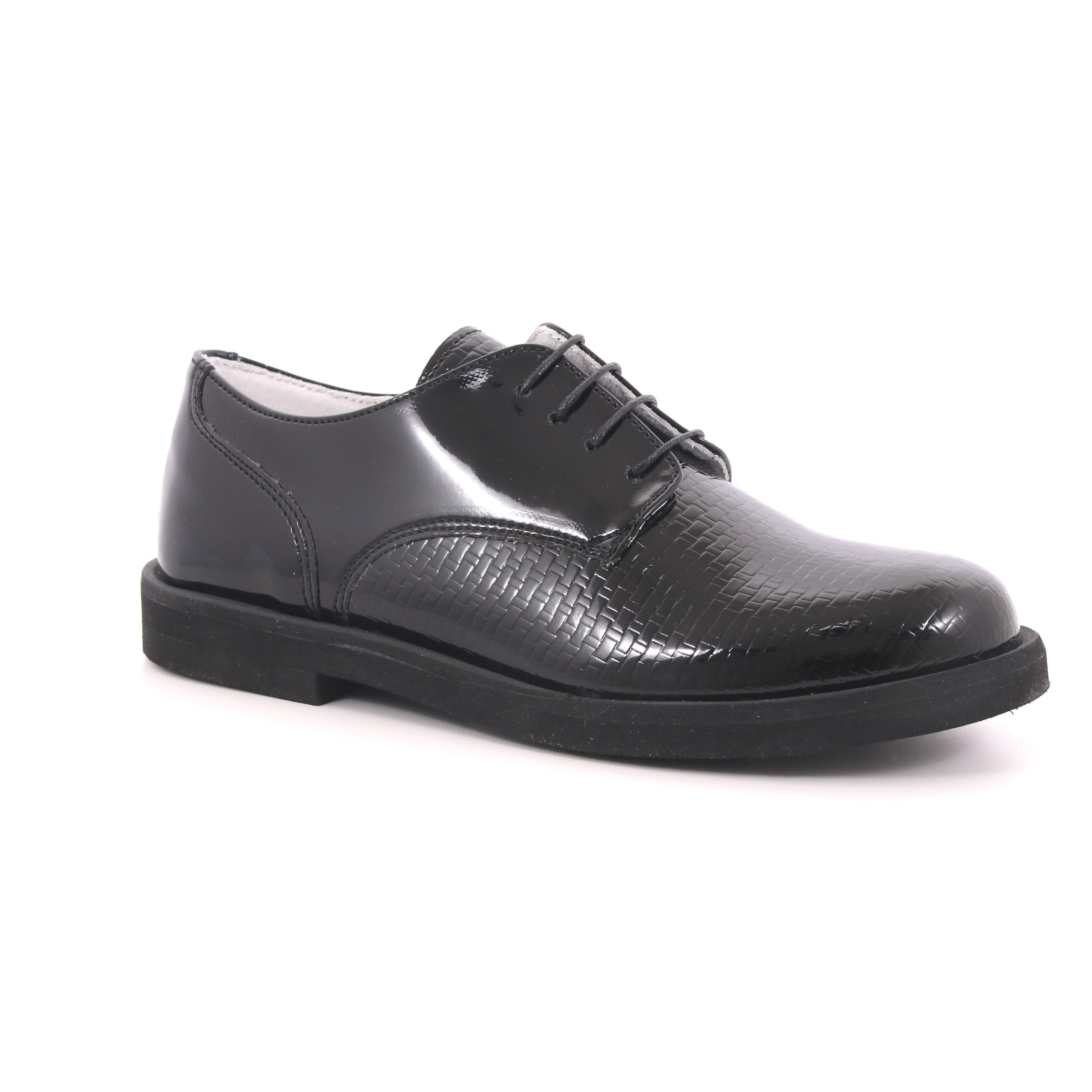 SCARPA ALLACCIATA VERNICE NERO