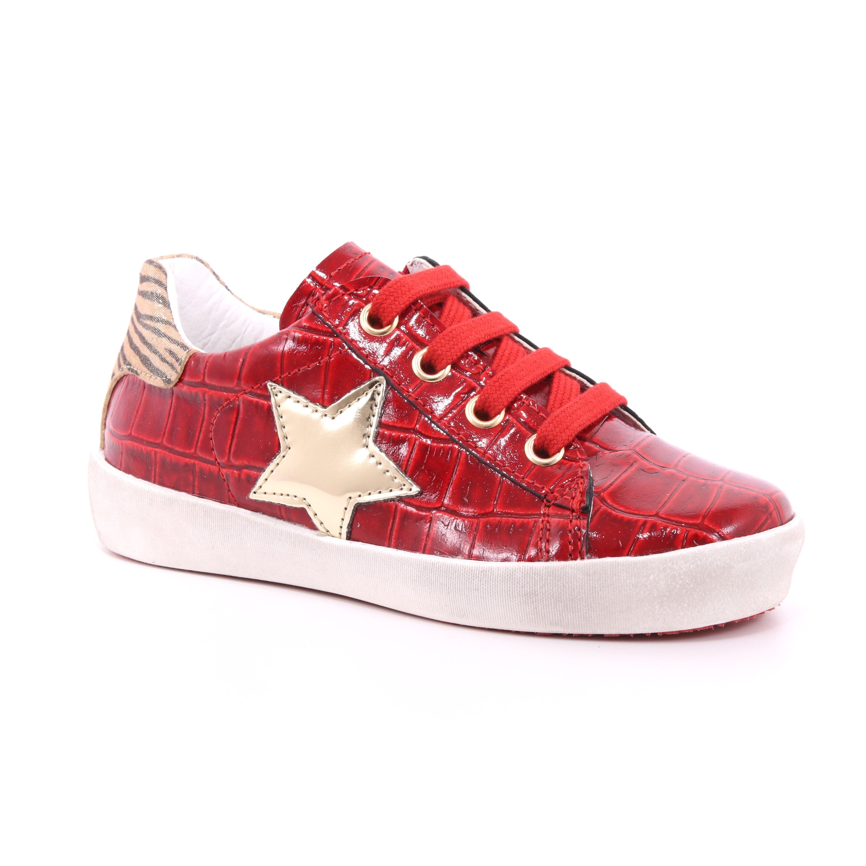 NATURINO ANNIE ZIP ROSSO-PLATINO